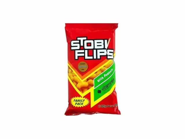 Vitaminka Stobi Flips Peanut Puffs — representative packaging