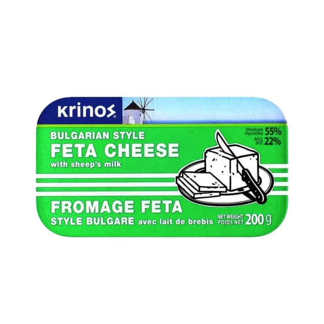 Krinos Bulgarian Feta Cheese — representative packaging