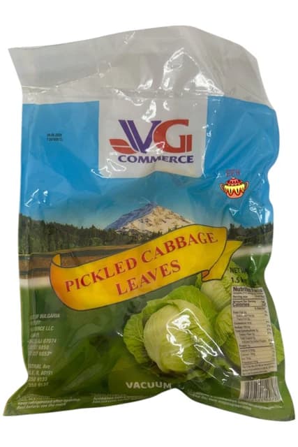 VG Commerce Pickled Cabbage Leaves — representative packaging