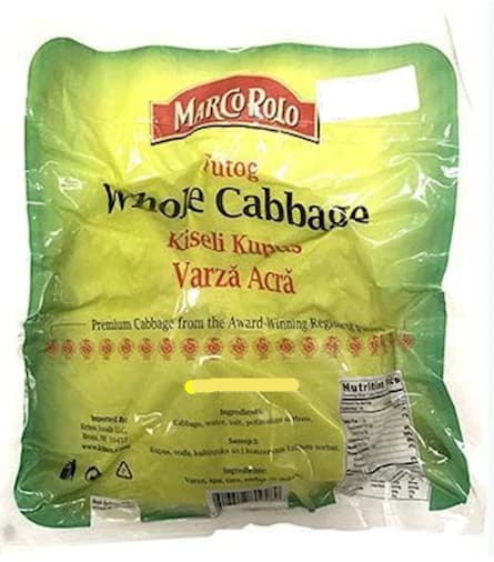 Marco Polo Whole Pickled Cabbage — representative packaging