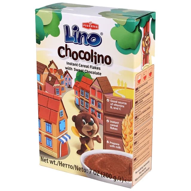 Podravka Lino Instant Cereal Flakes — representative packaging