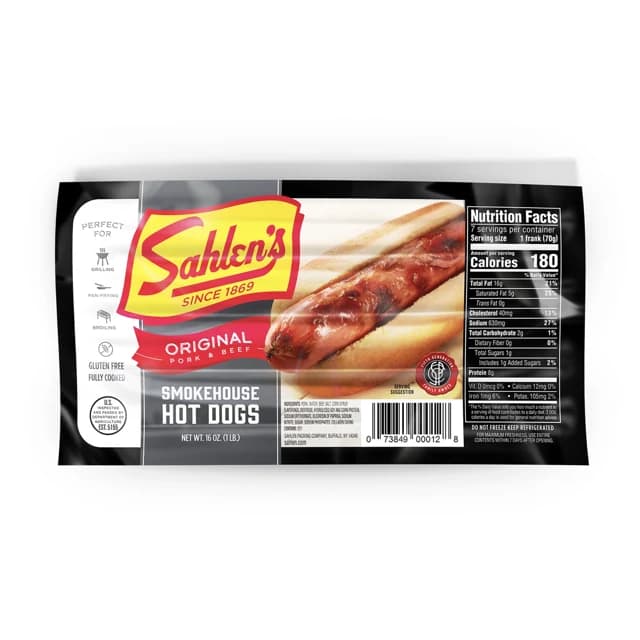 Sahlen's Hot Dogs — representative packaging