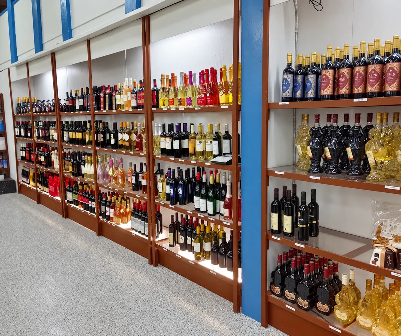 Wine shelves at Ralph’s